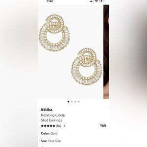 Ettika Rotating Circle Stud Earrings
